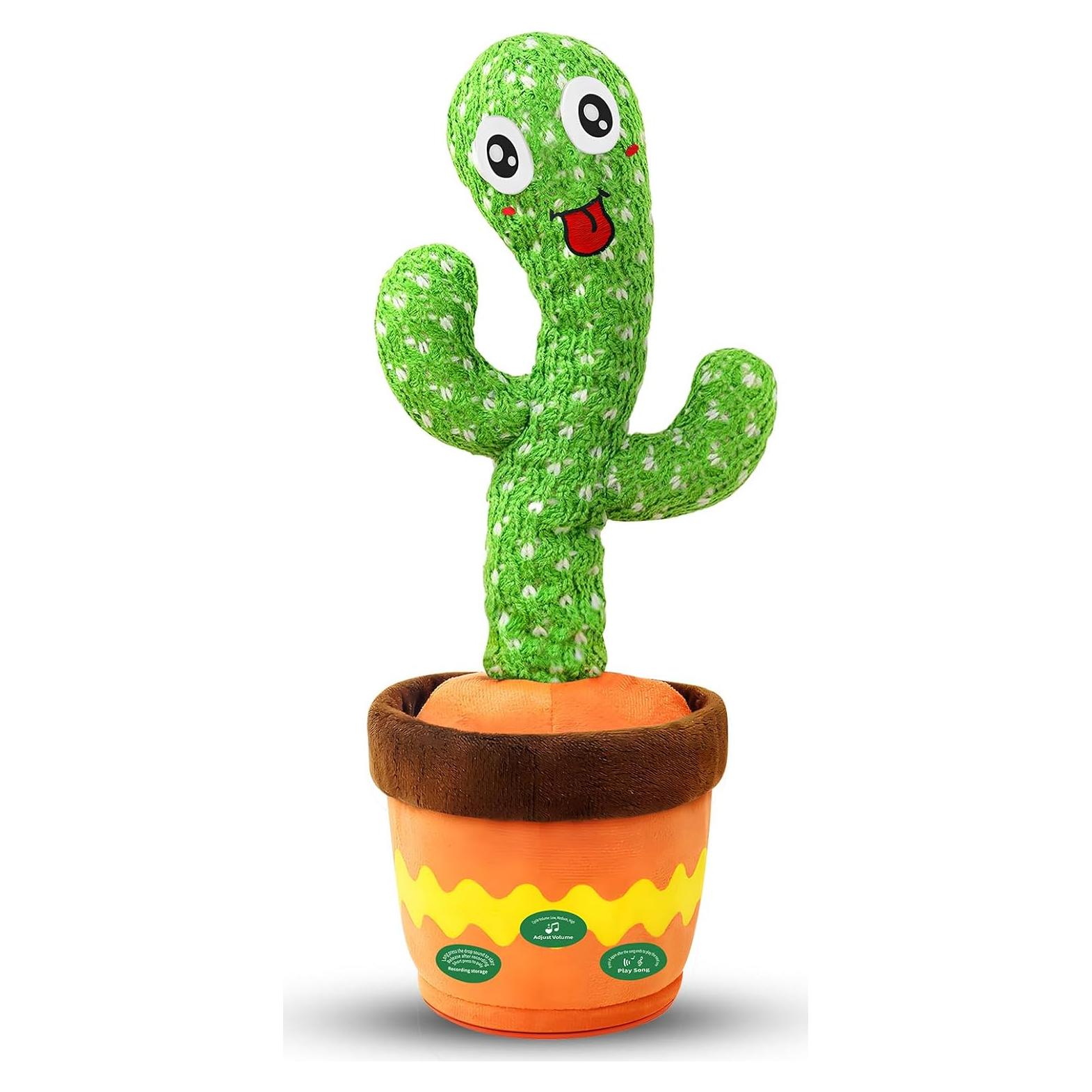 Cactus Hablante YMLTP, Juguete Interactivo Suave LED