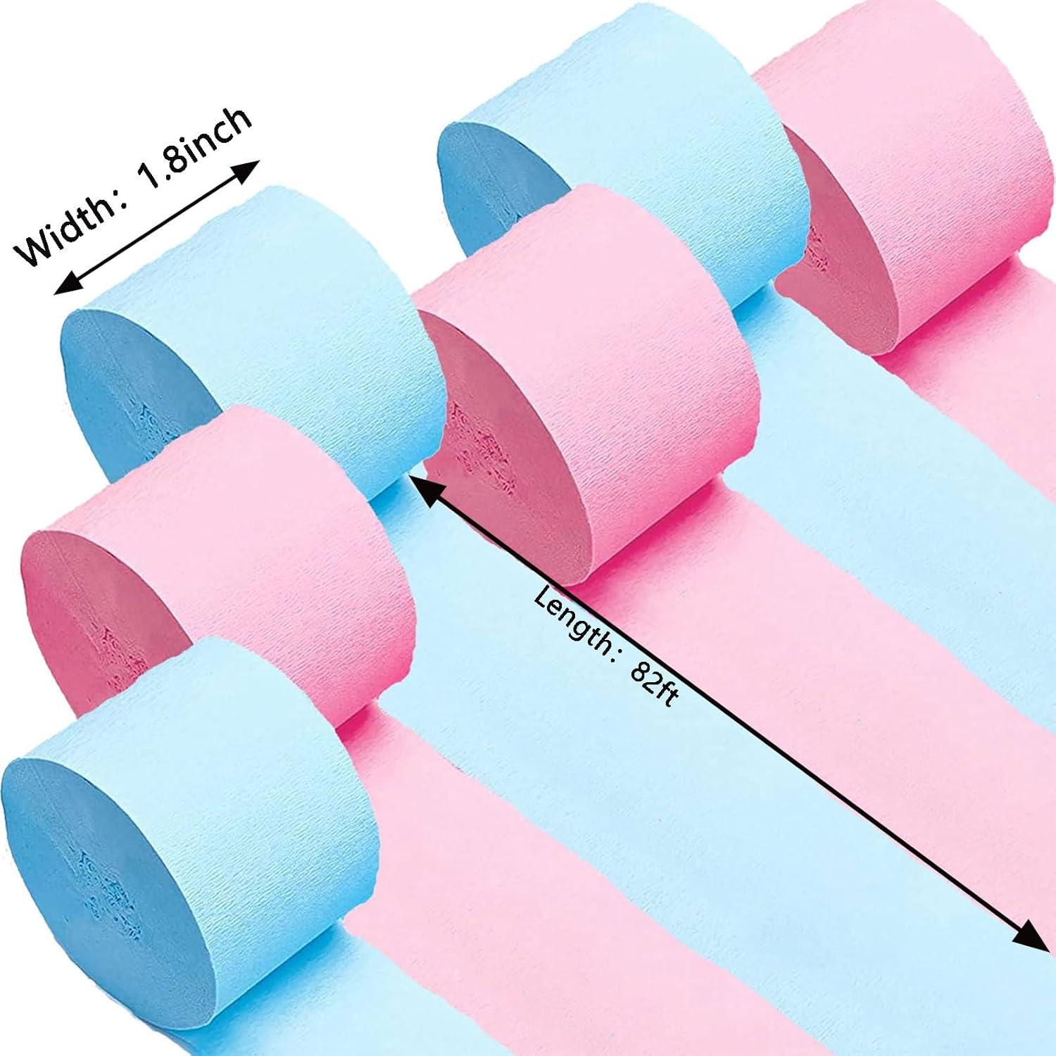 Streamers de Papel Crepé We Moment Rosa y Azul 6 Rollos