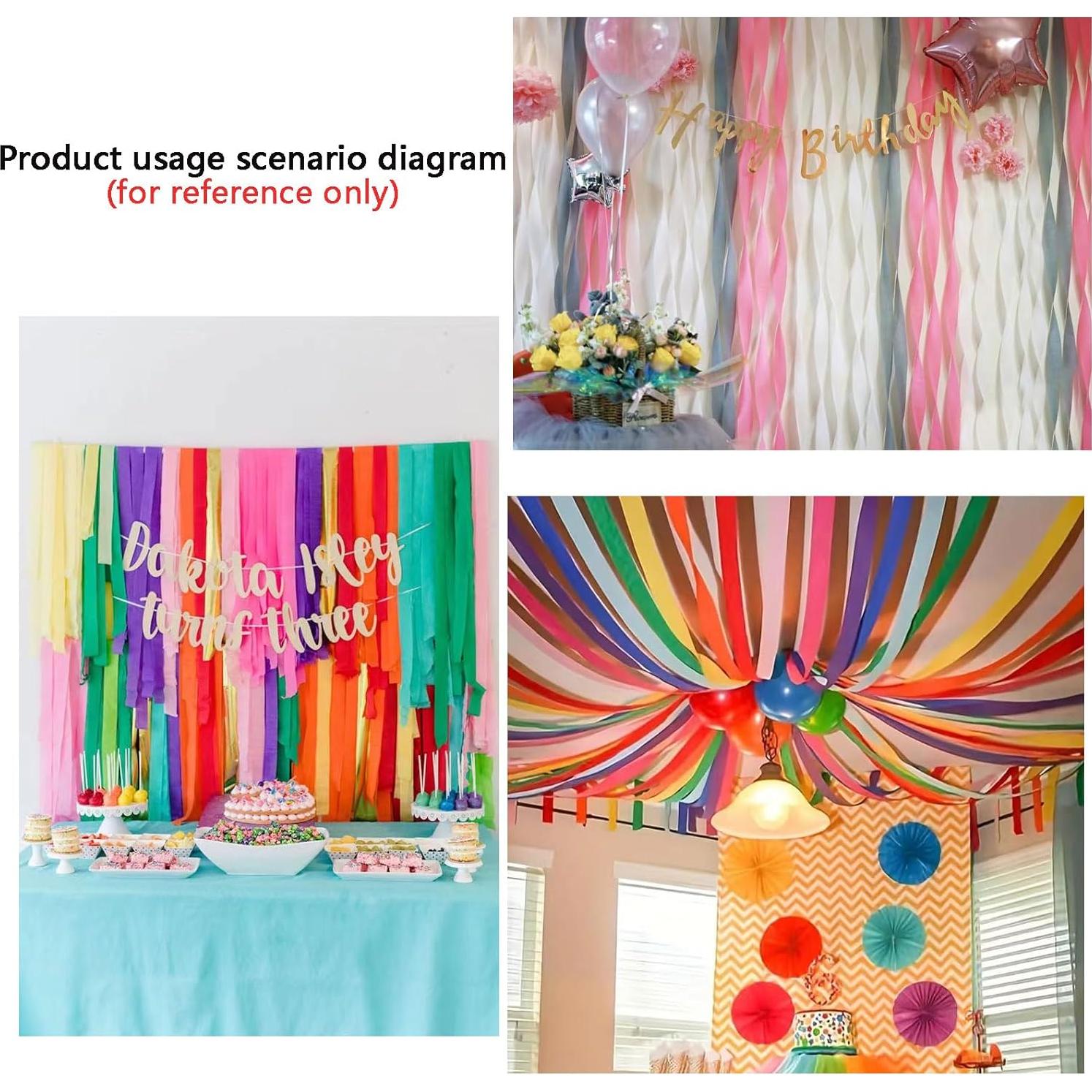 Streamers de Papel Crepé We Moment Rosa y Azul 6 Rollos