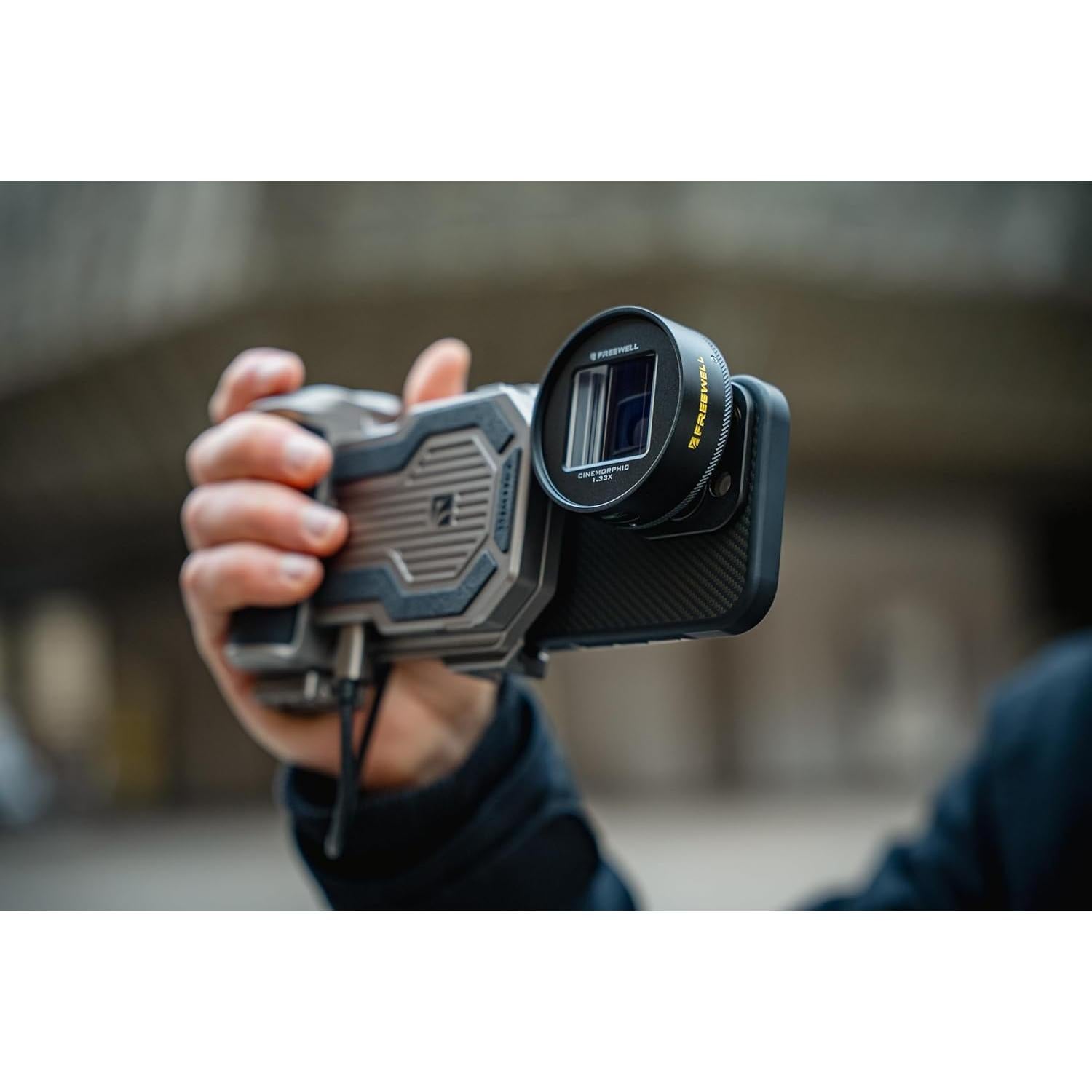 Lente Anamórfico Azul 1.33x Freewell para Smartphone 17mm