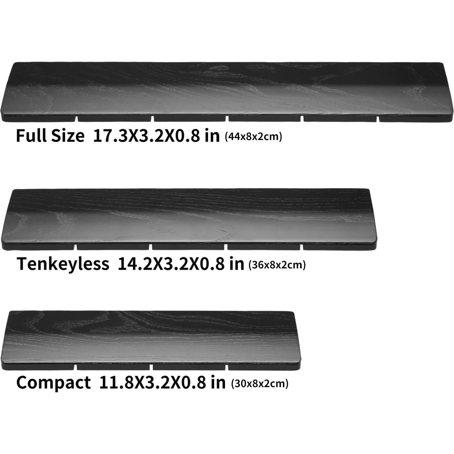 Reposamuñecas Ergonómico de Madera Faluber 30x8 cm Negro