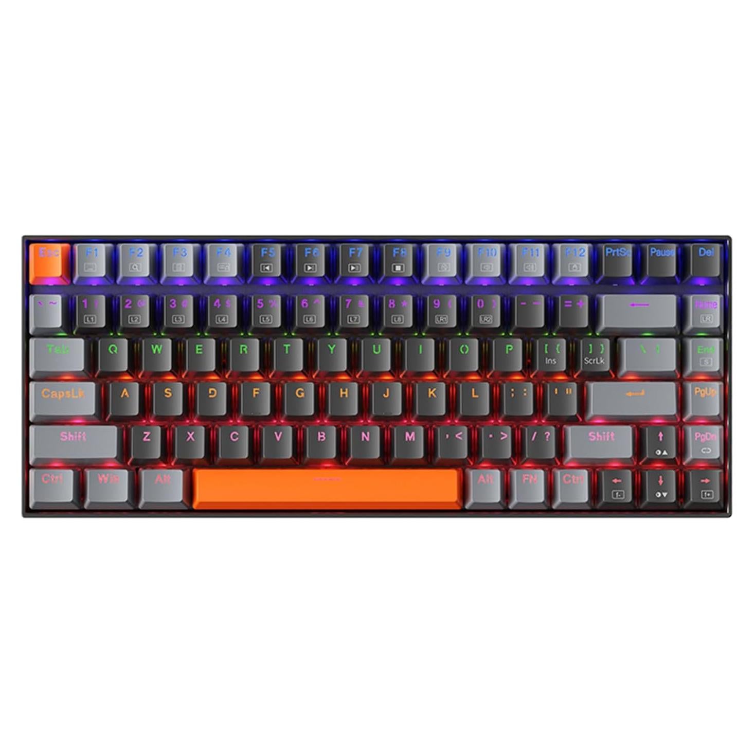 Teclado Mecánico Machenike K500A-B84 75% RGB Táctil Marrón
