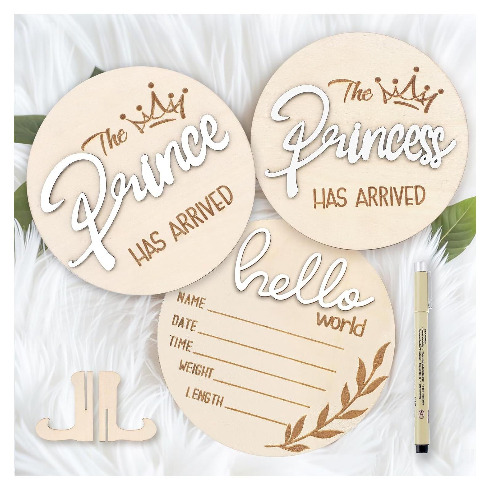 Cartel de Anuncio de Bebé AINBIN 15.24 cm con Soporte y Bolígrafo