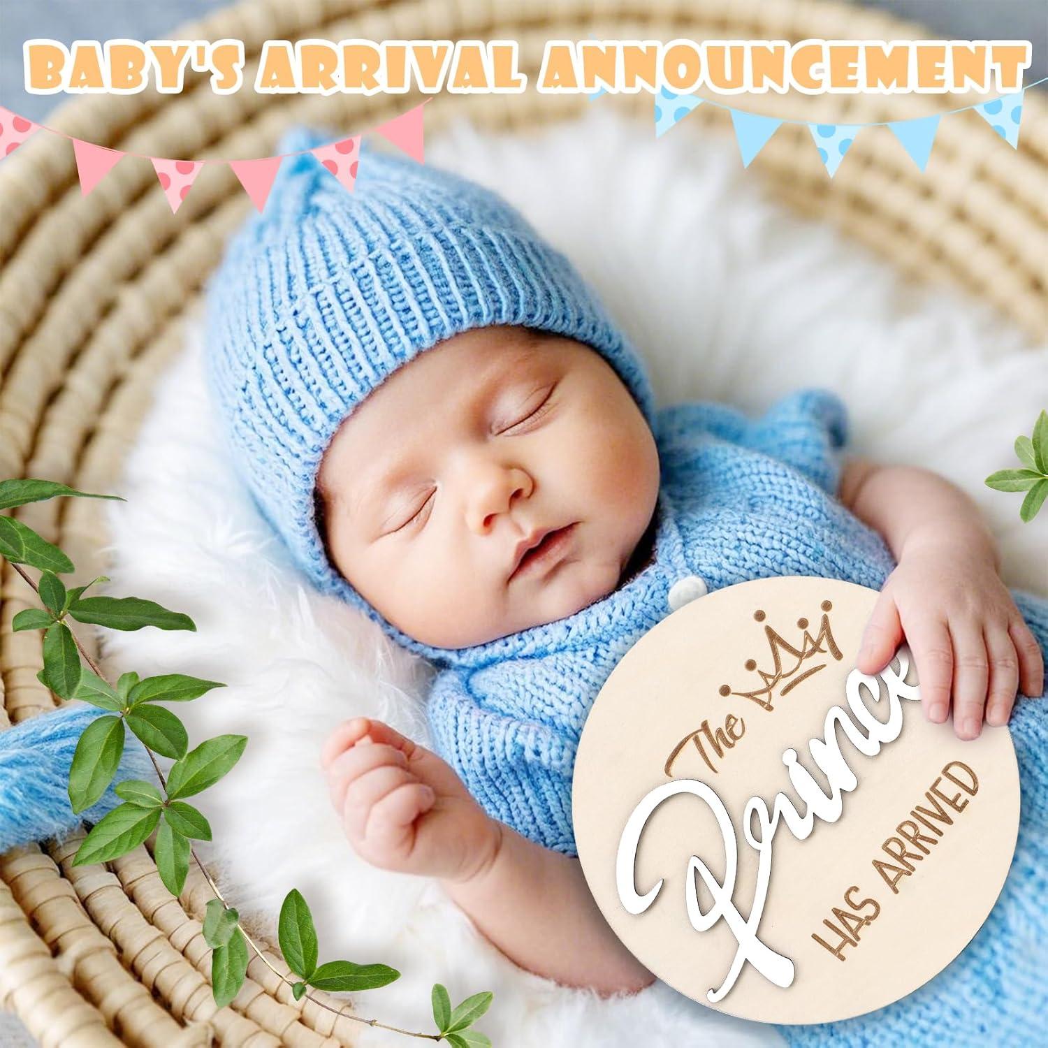 Cartel de Anuncio de Bebé AINBIN 15.24 cm con Soporte y Bolígrafo