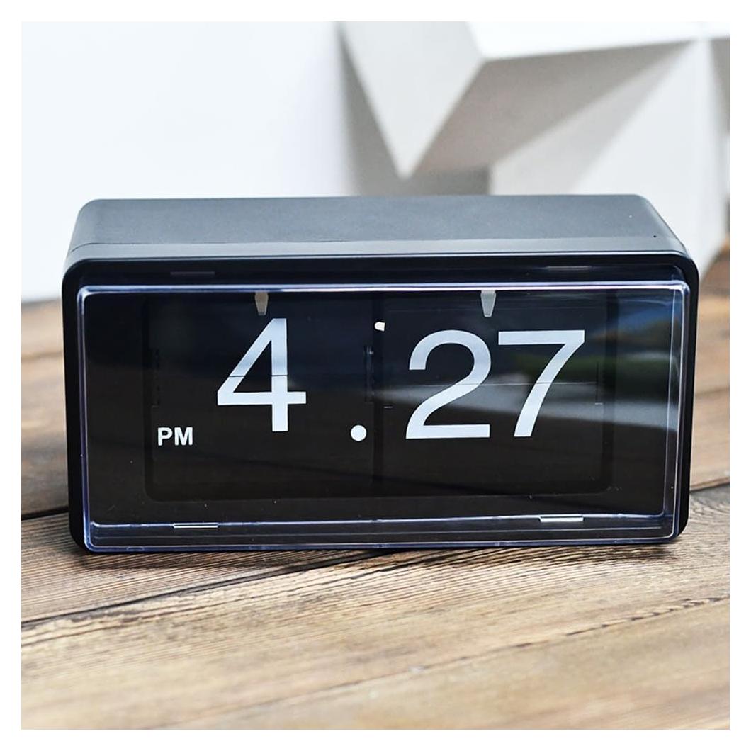 Reloj de Escritorio Digital Retro BHning Negro 20 cm