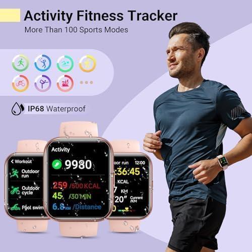 Reloj Inteligente Quican Rosa Bebé 1.8" Fitness con Alexa