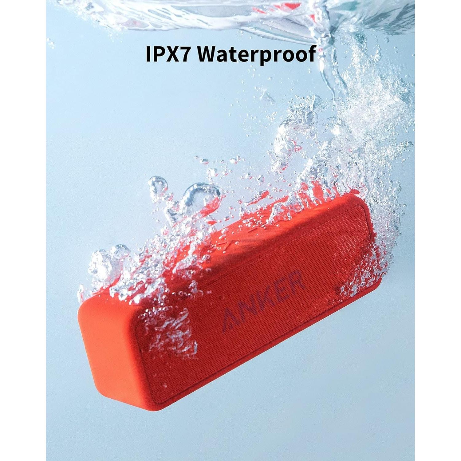 Anker SoundCore 2 Altavoz Bluetooth Portátil Rojo IPX7 24H