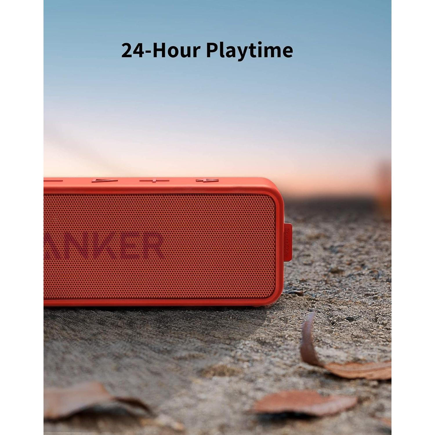 Anker SoundCore 2 Altavoz Bluetooth Portátil Rojo IPX7 24H