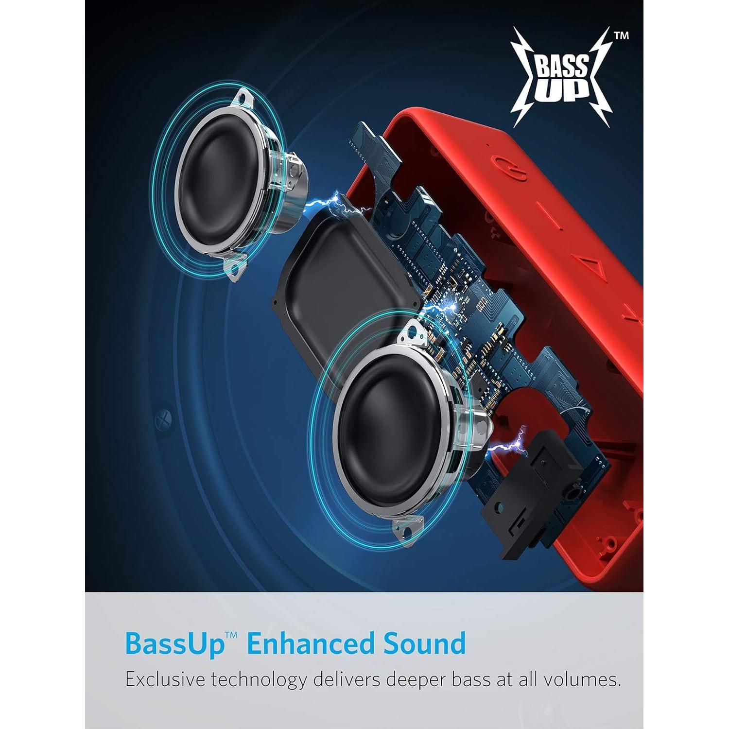 Anker SoundCore 2 Altavoz Bluetooth Portátil Rojo IPX7 24H