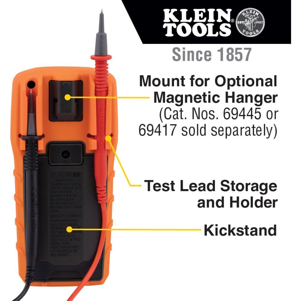 Multímetro Klein Tools MM325 Digital 600V AC/DC, Prueba de Baterías