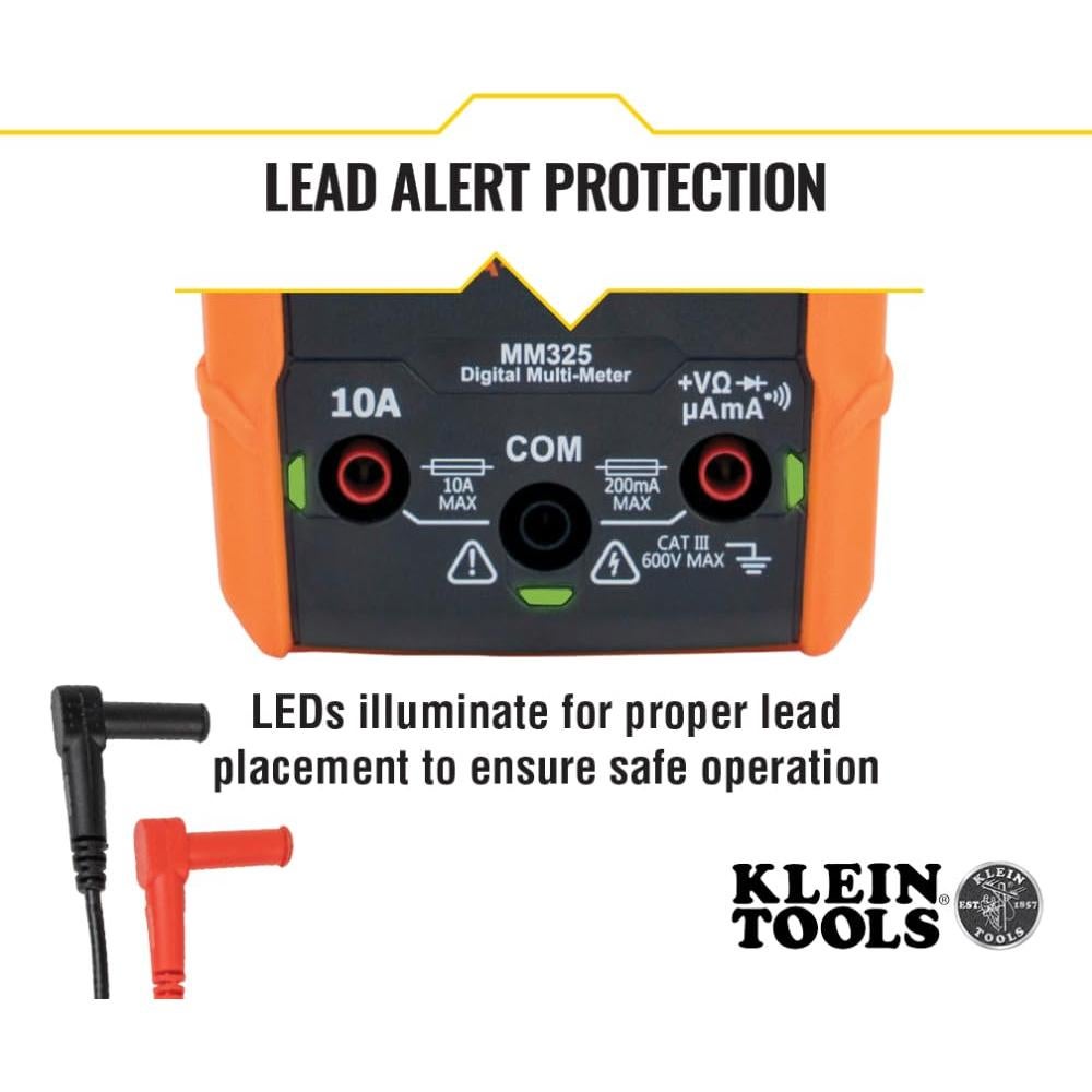 Multímetro Klein Tools MM325 Digital 600V AC/DC, Prueba de Baterías