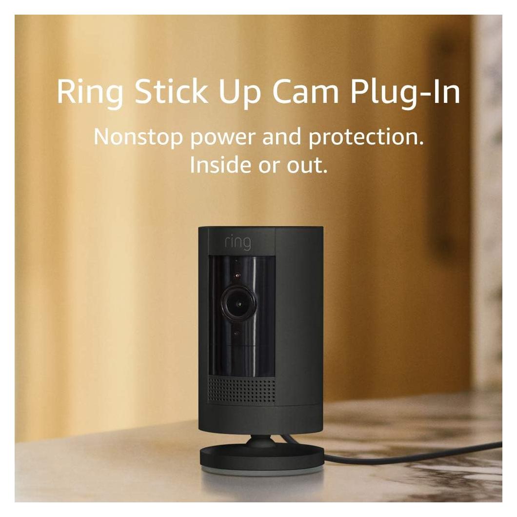 Cámara Stick Up Plug-In Ring | Exterior Resistente | Visión Nocturna Color