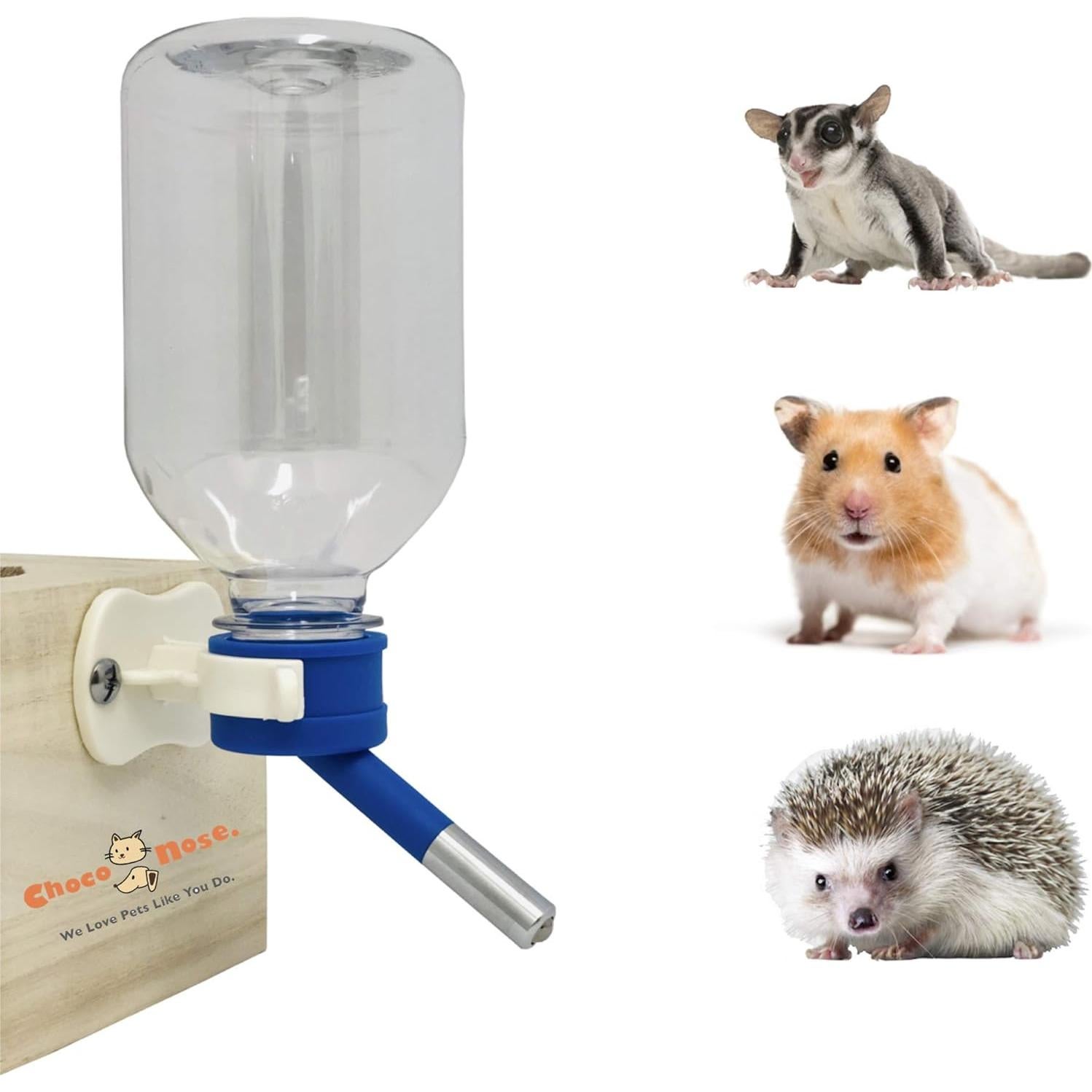 Botella de Agua Choco Nose 0.29L Mini Sin Goteo Azul