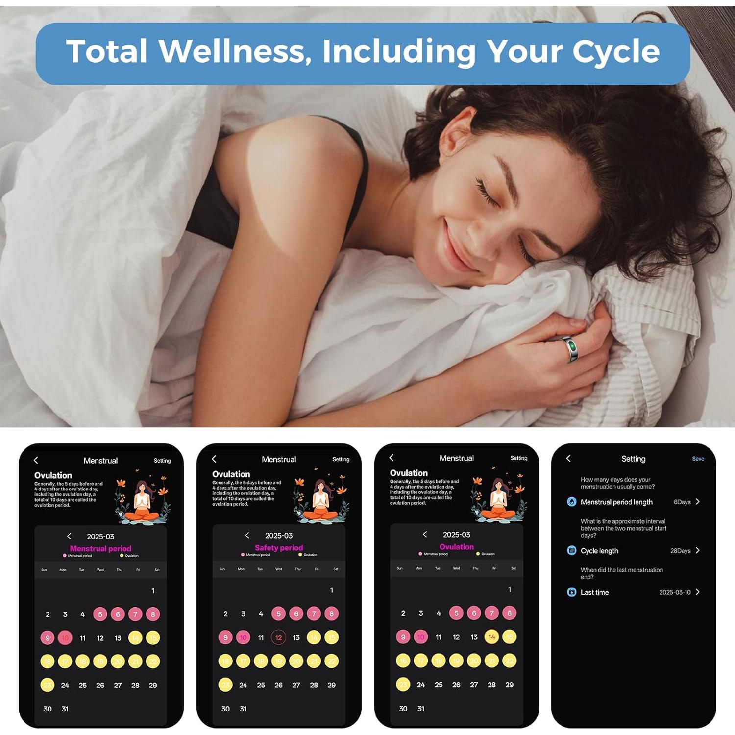 Anillo Inteligente Hugrow R08 Plata 7 - Control Gestos y Notificaciones