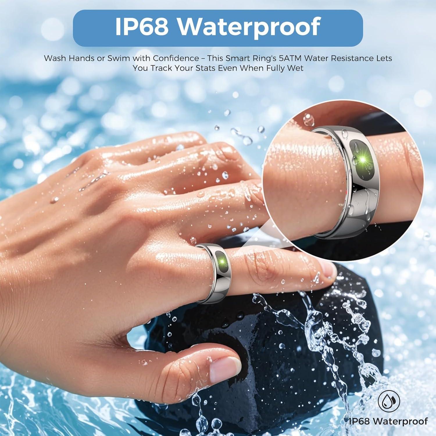 Anillo Inteligente Hugrow R08 Plata 7 - Control Gestos y Notificaciones