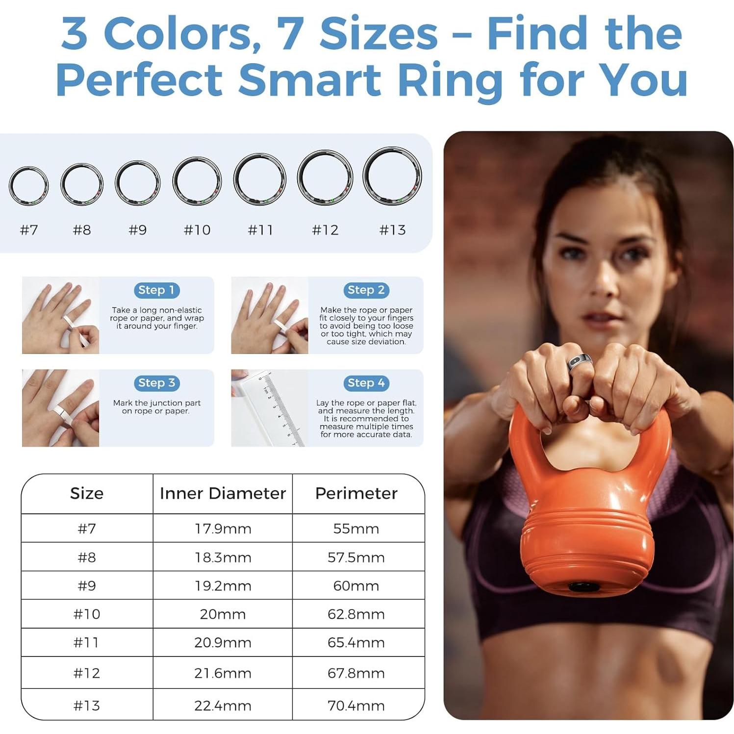 Anillo Inteligente Hugrow R08 Plata 7 - Control Gestos y Notificaciones