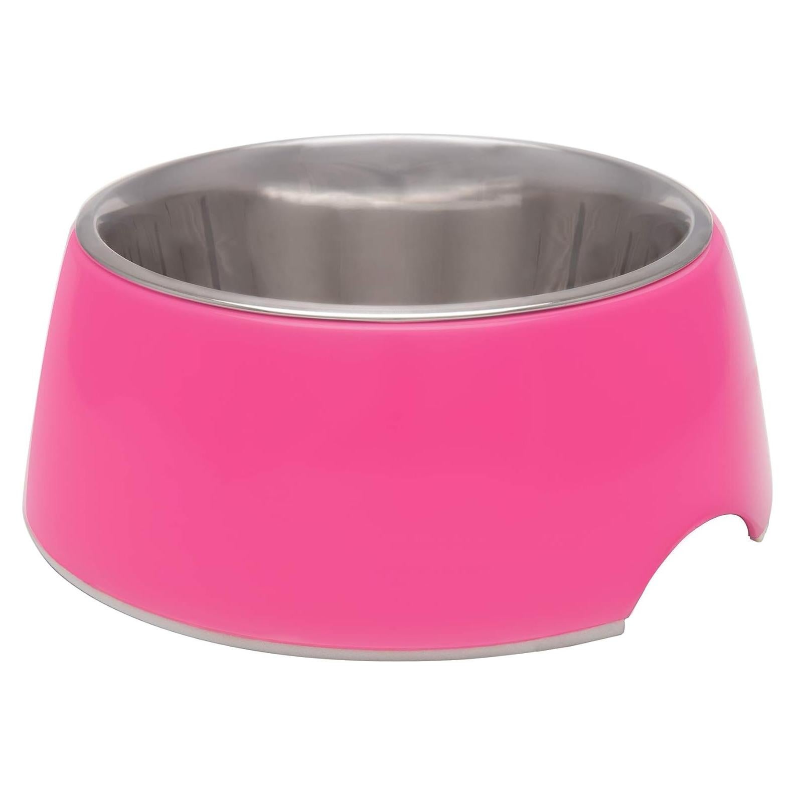 Cuenco Retro para Perros Loving Pets Pequeño Antideslizante Rosa