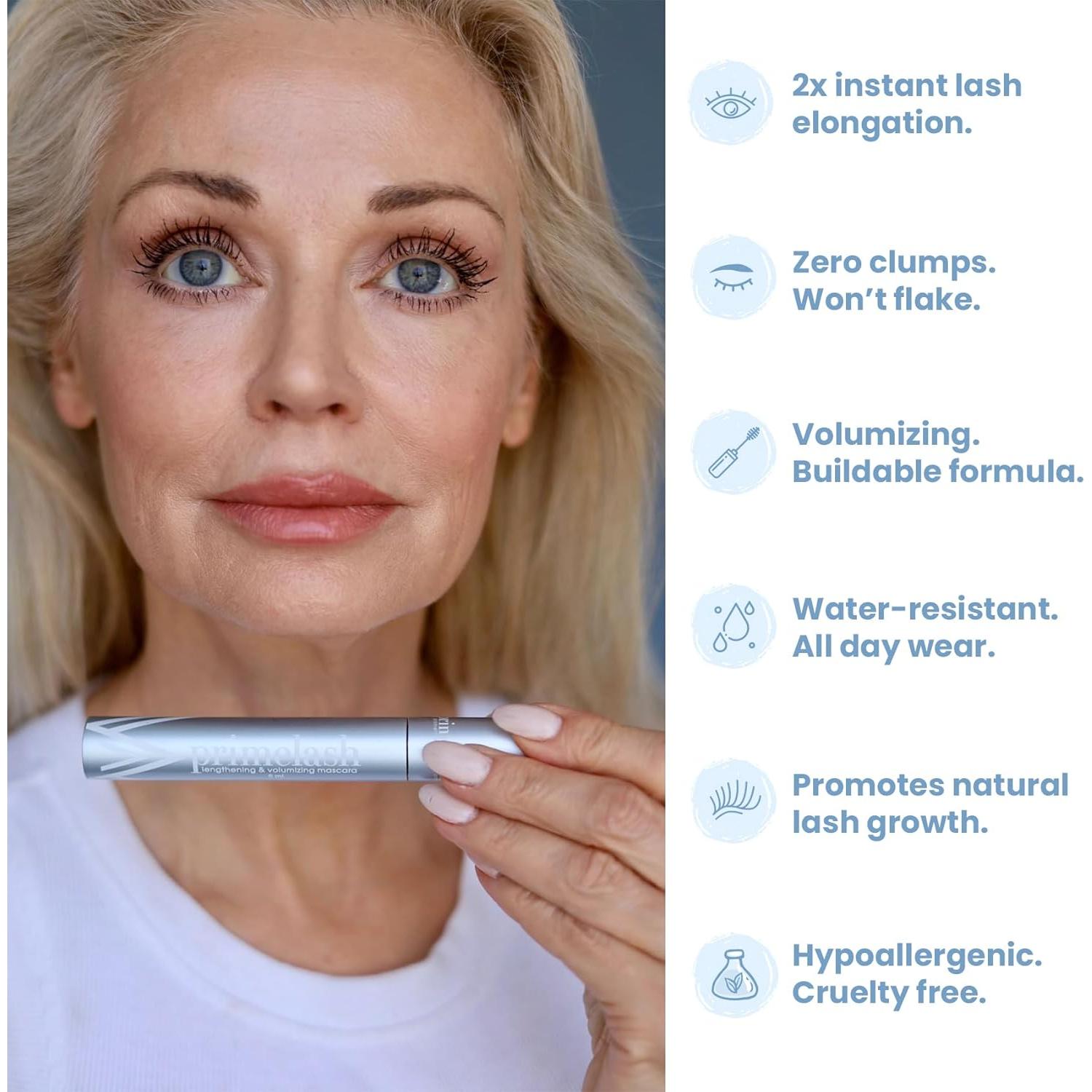 Máscara PrimeLash Hipoalergénica para Mujeres Mayores 50 - Negro