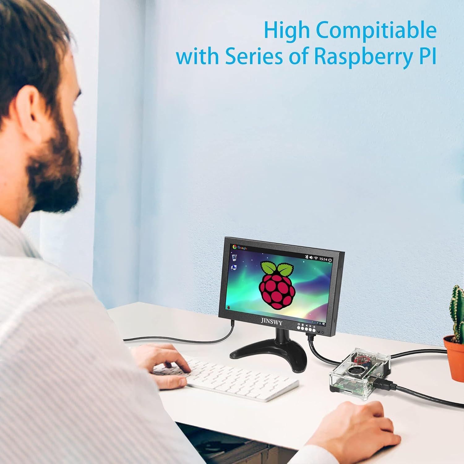 Monitor de Seguridad JINSWY 8" IPS 1280x720 HDMI VGA