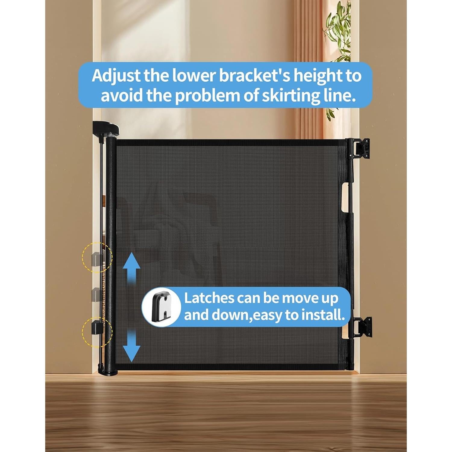 Puerta Retráctil de Malla Veraste 83.82 cm x 139.7 cm Negra