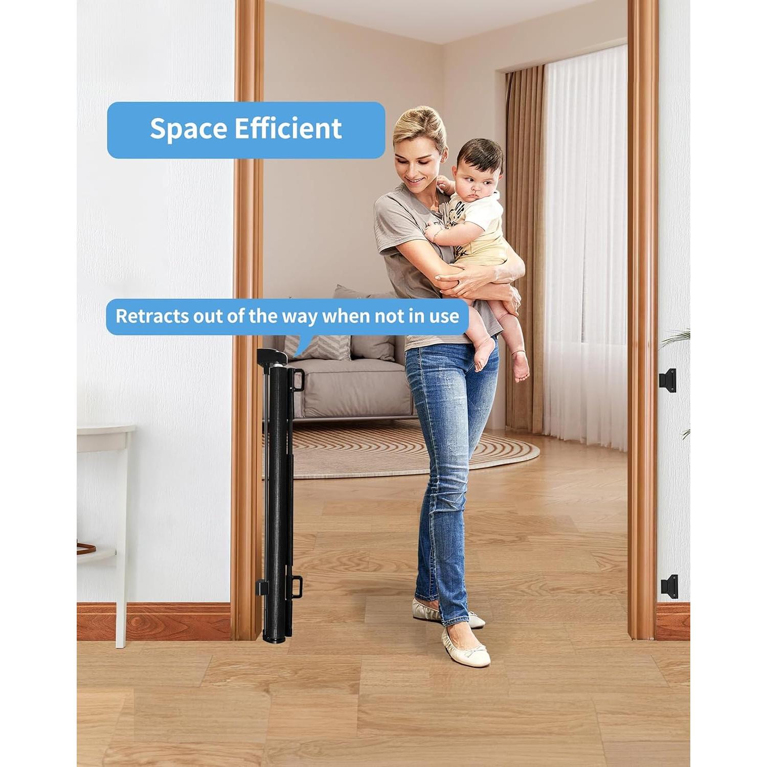 Puerta Retráctil de Malla Veraste 83.82 cm x 139.7 cm Negra