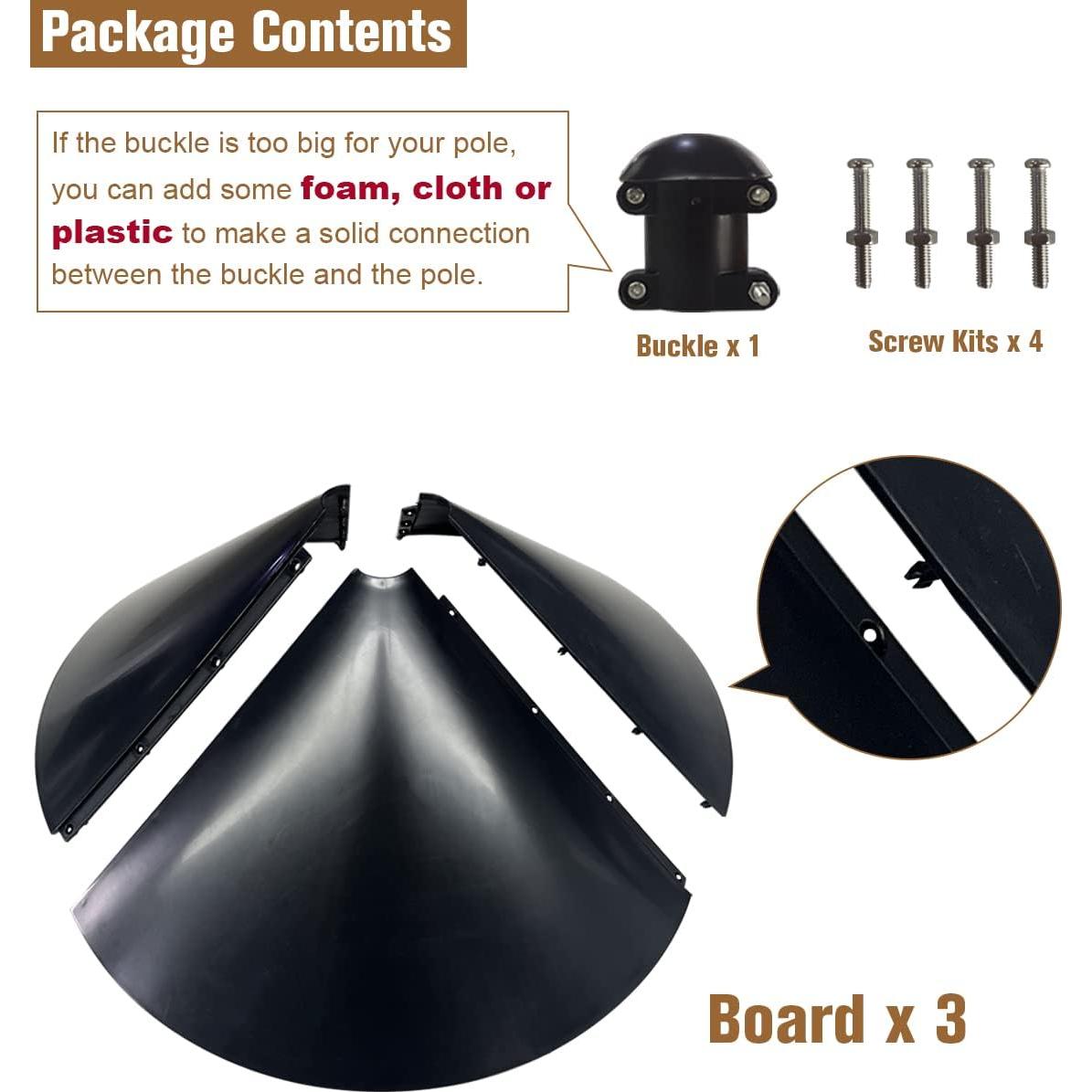 Baffle para Ardillas Garbuildman 48 cm Montaje en Poste