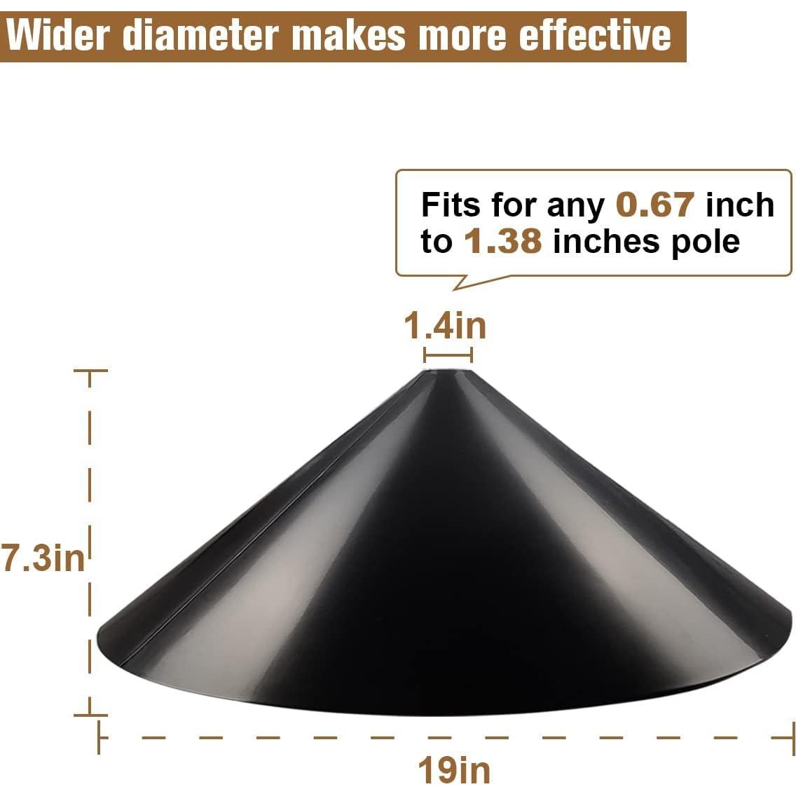 Baffle para Ardillas Garbuildman 48 cm Montaje en Poste