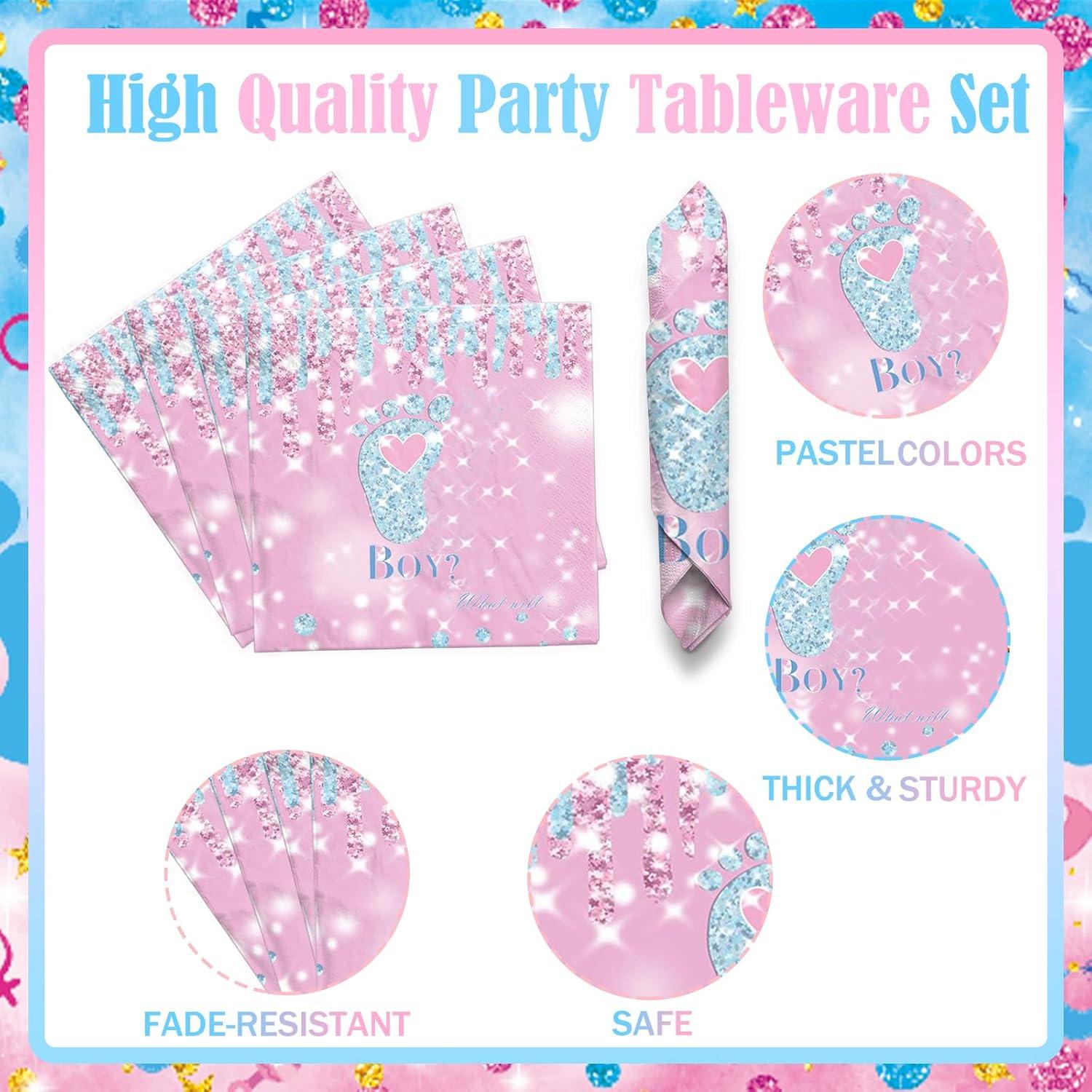 Kit de Decoración para Revelación de Género Homond 24 Personas