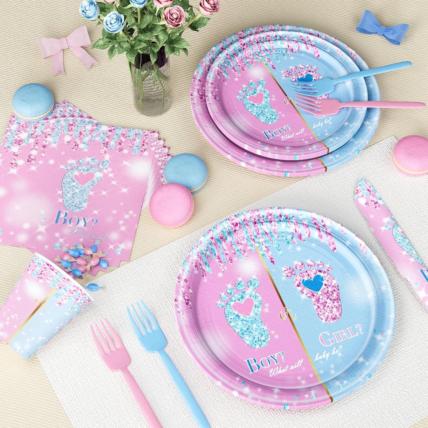 Kit de Decoración para Revelación de Género Homond 24 Personas