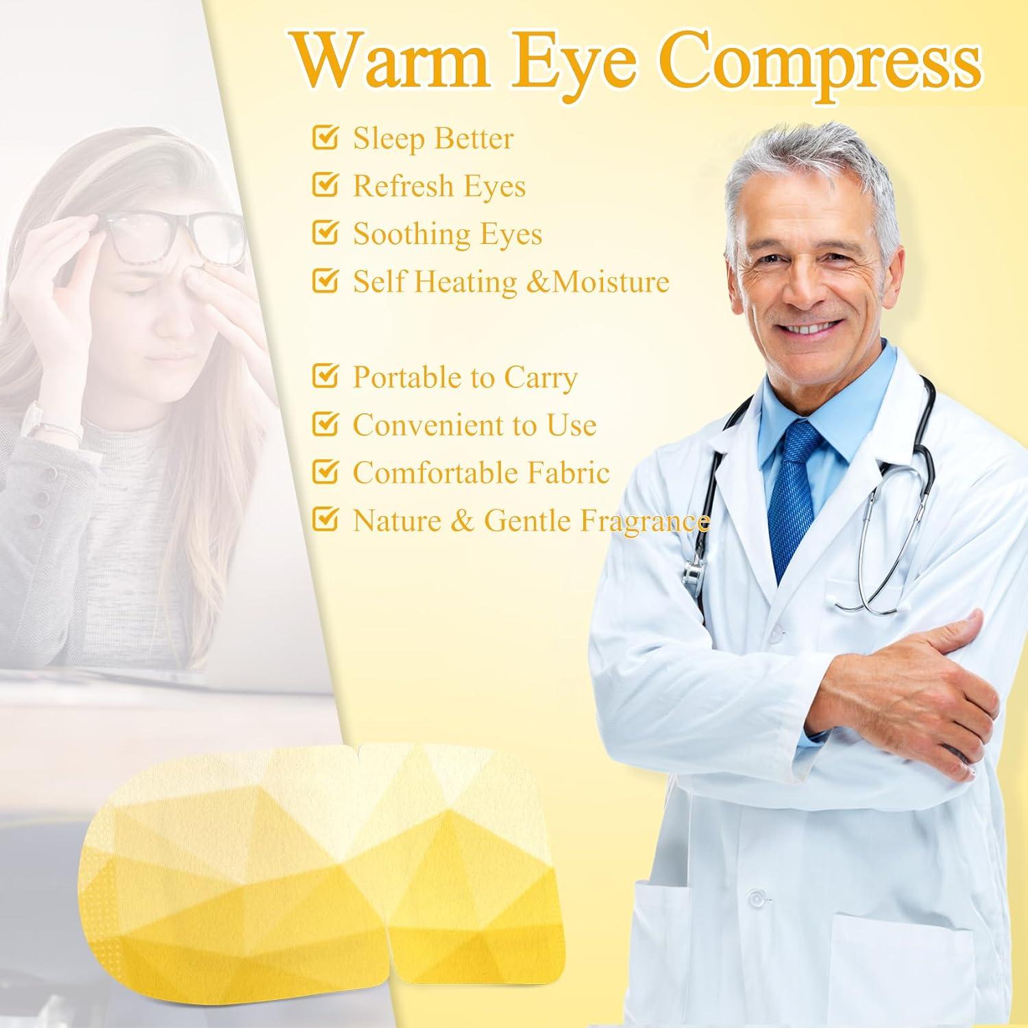 16 Paquetes Máscara de Ojos Calentada FRSHMORN Manzanilla