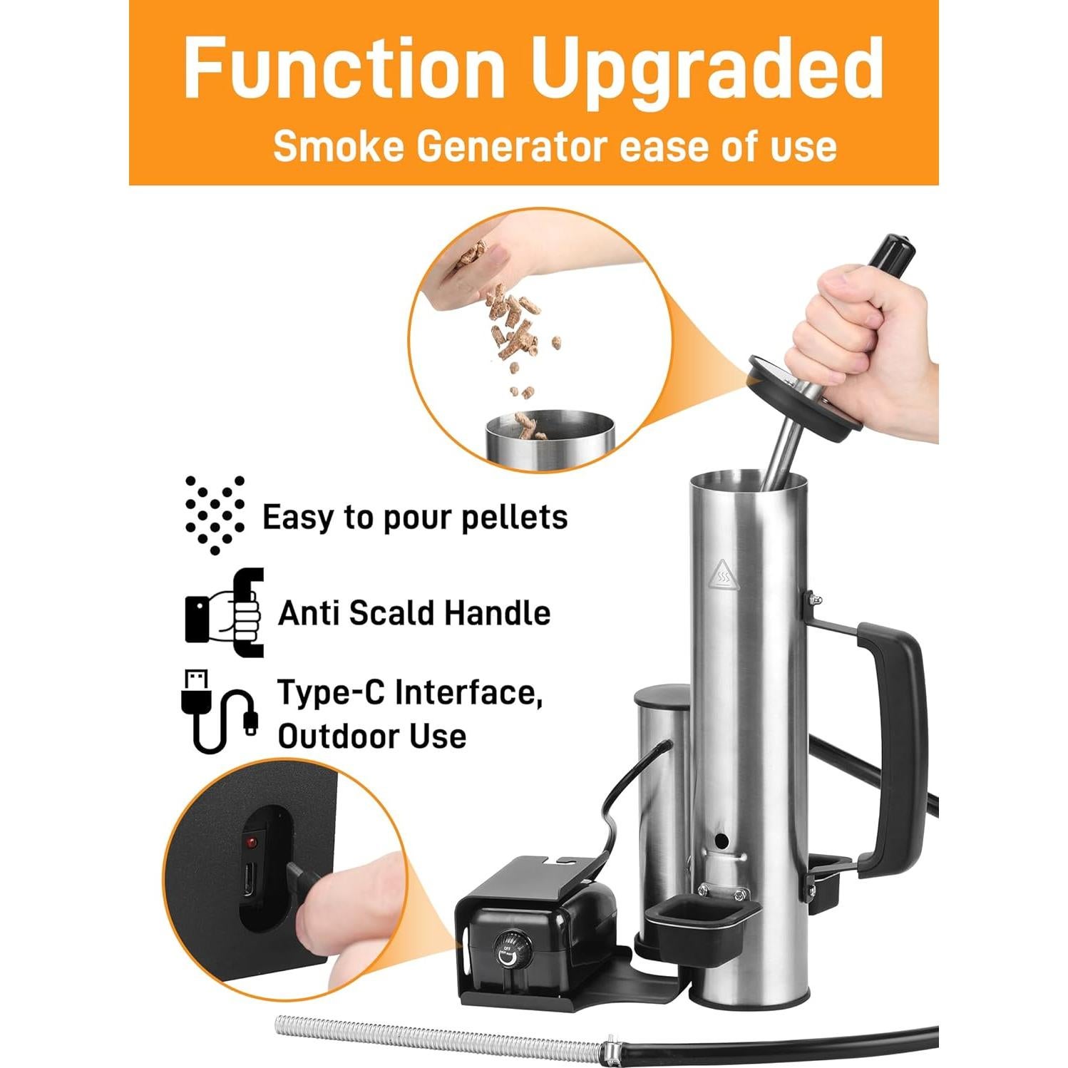 Generador de Humo Frío FOZHUANWU 2.72kg Acero Inoxidable