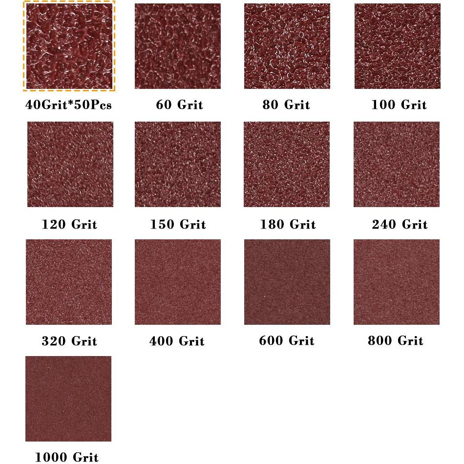 Discos de Lijado SPEEDWOX 90mm 40 Grano 50 Pcs Gancho y Bucle