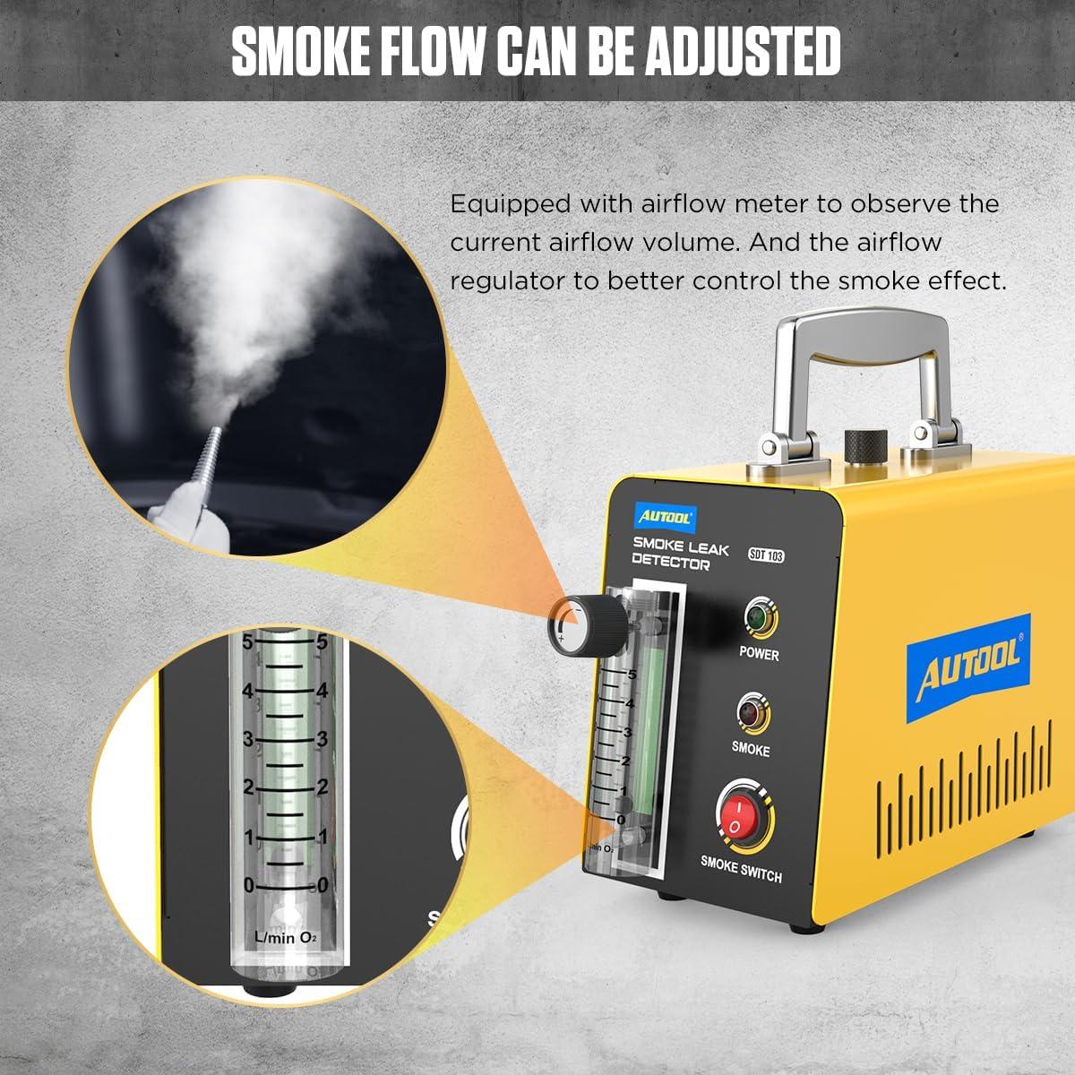 Detector de Fugas de Humo AUTOOL SDT103 12V para Vehículos