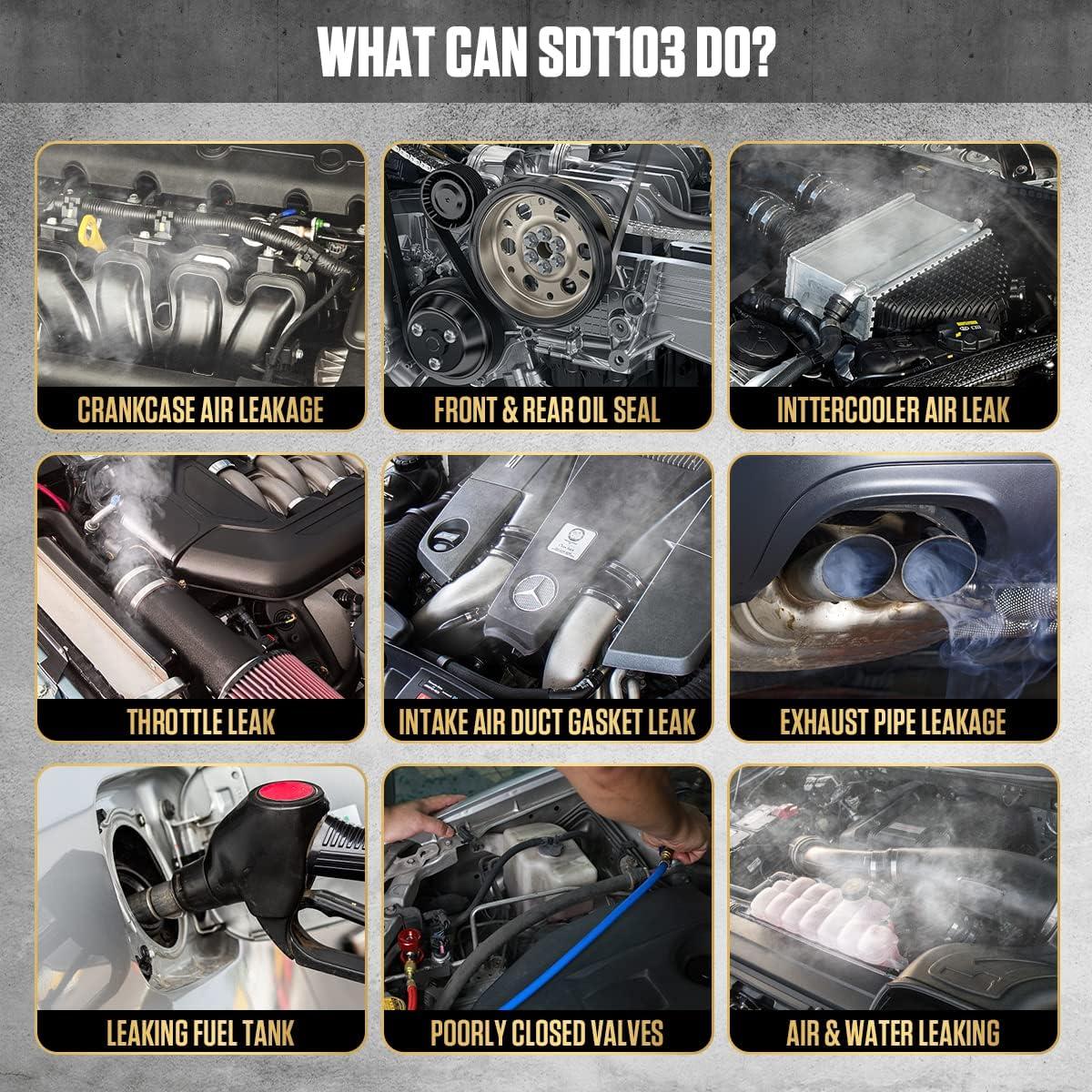 Detector de Fugas de Humo AUTOOL SDT103 12V para Vehículos