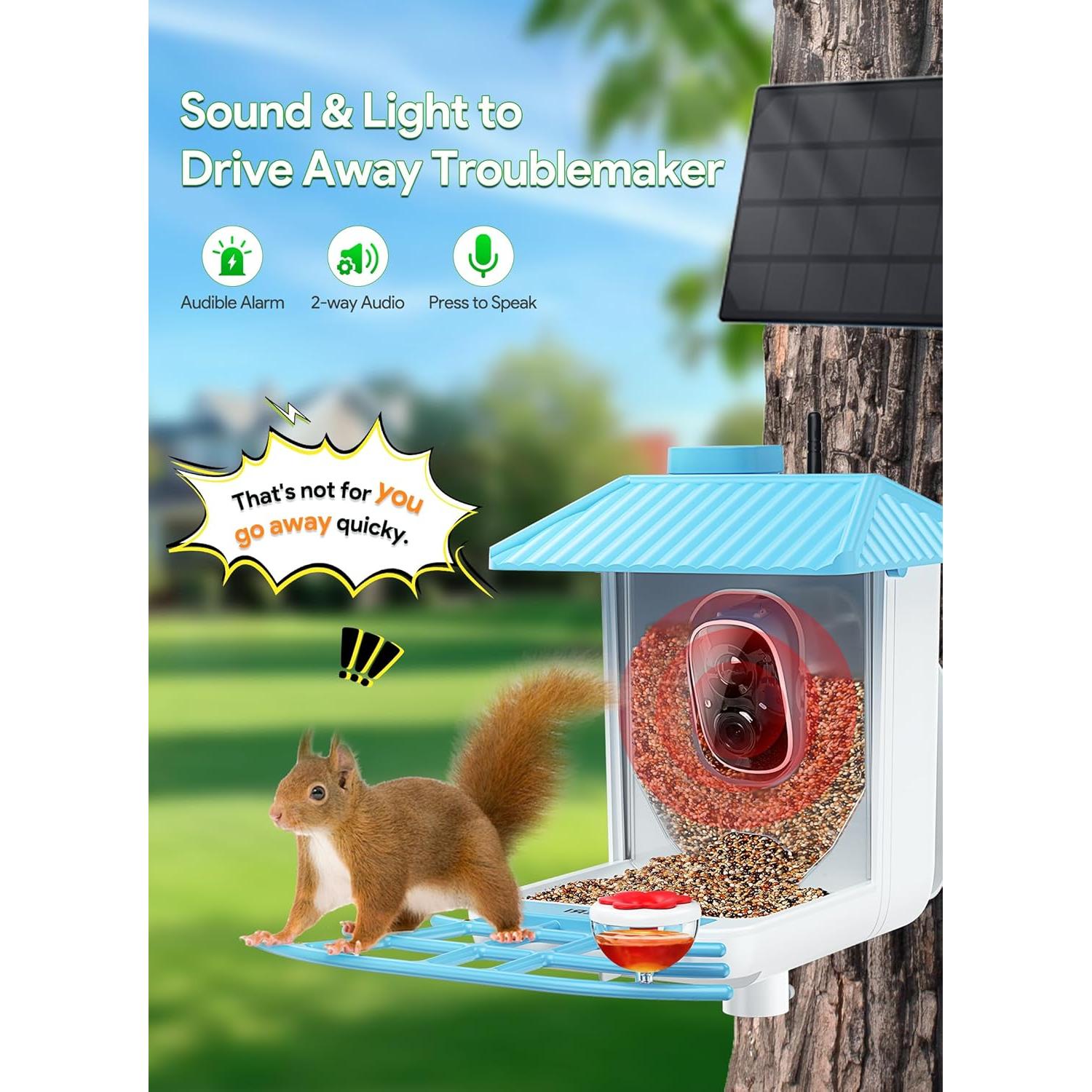 Comedero para Aves Osoeri con Cámara HD 1080P Solar