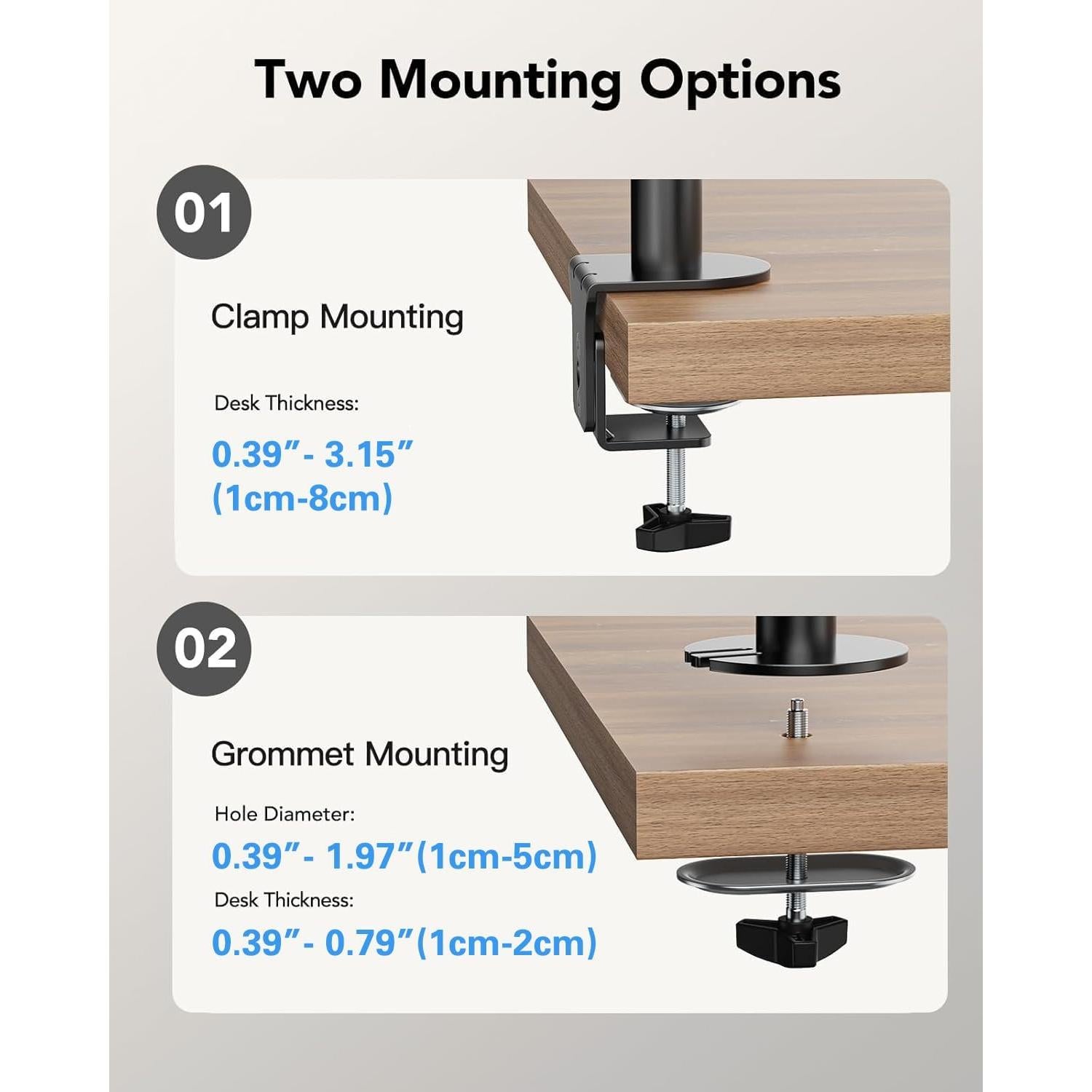 Soporte Doble Monitor HUANUO Brazo Ajustable 13-32"