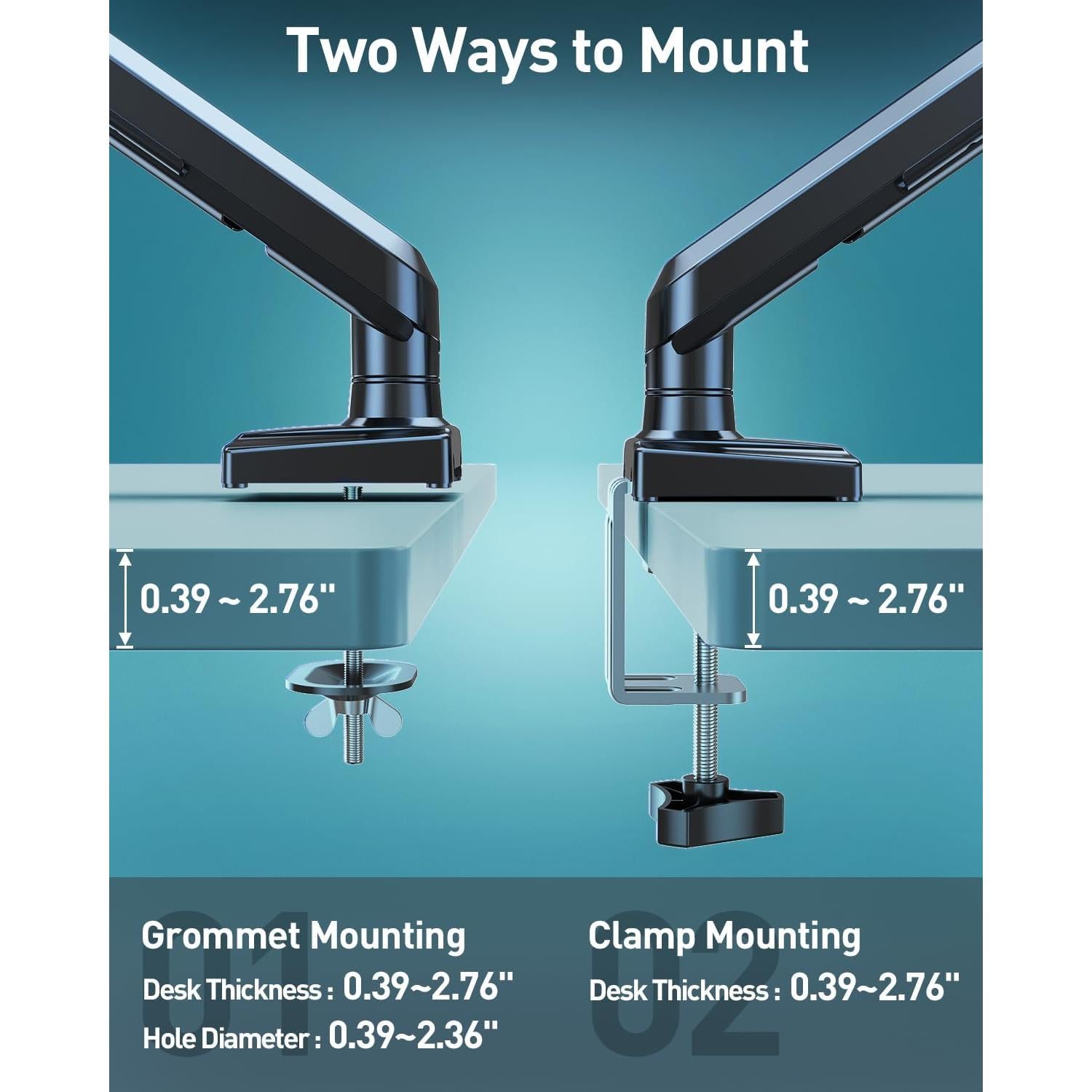 Soporte de Monitor MOUNT PRO Brazo Ajustable 13-32" Negro