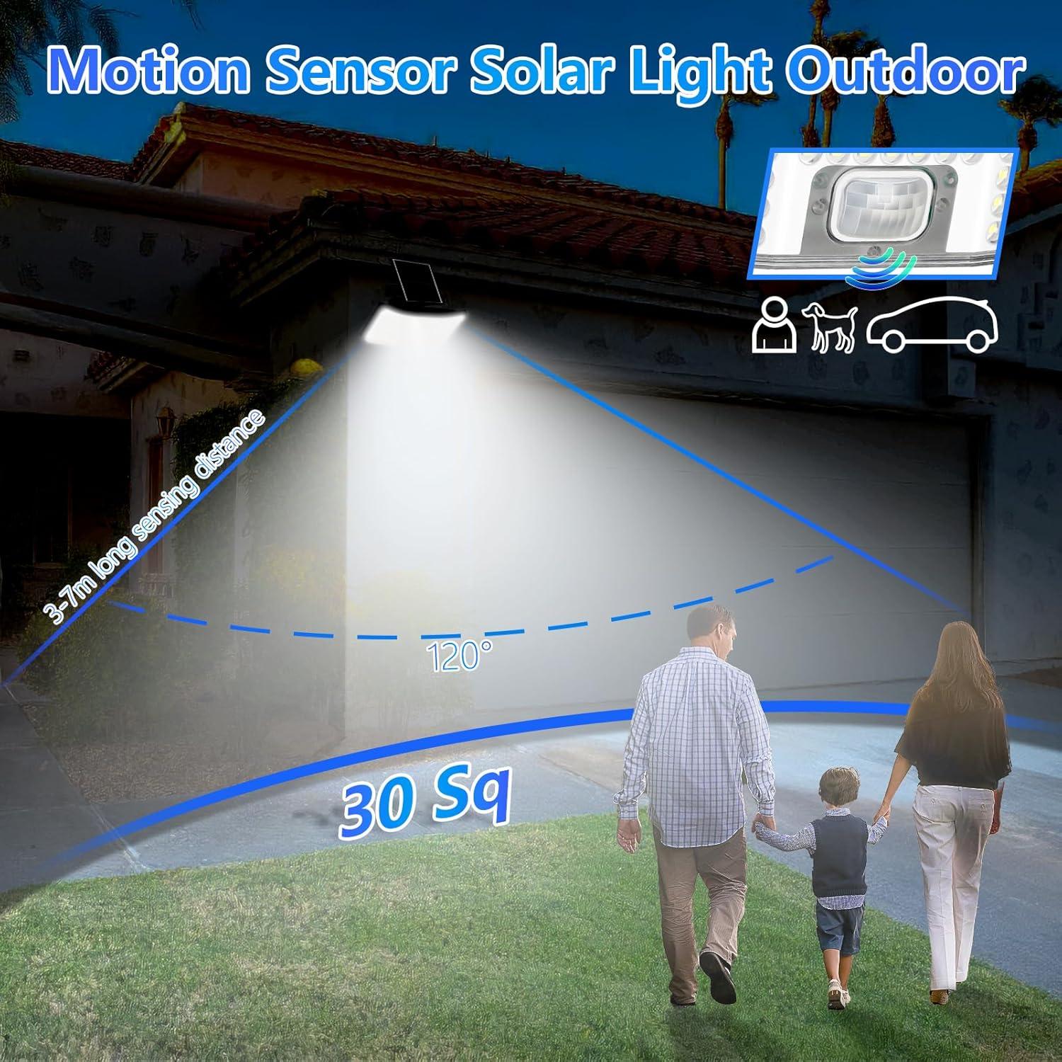 Luces Solares TOBUSA 292 LED con Sensor de Movimiento IP65