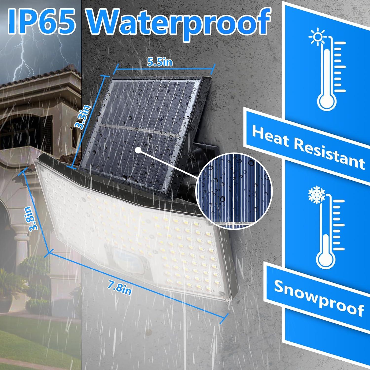 Luces Solares TOBUSA 292 LED con Sensor de Movimiento IP65