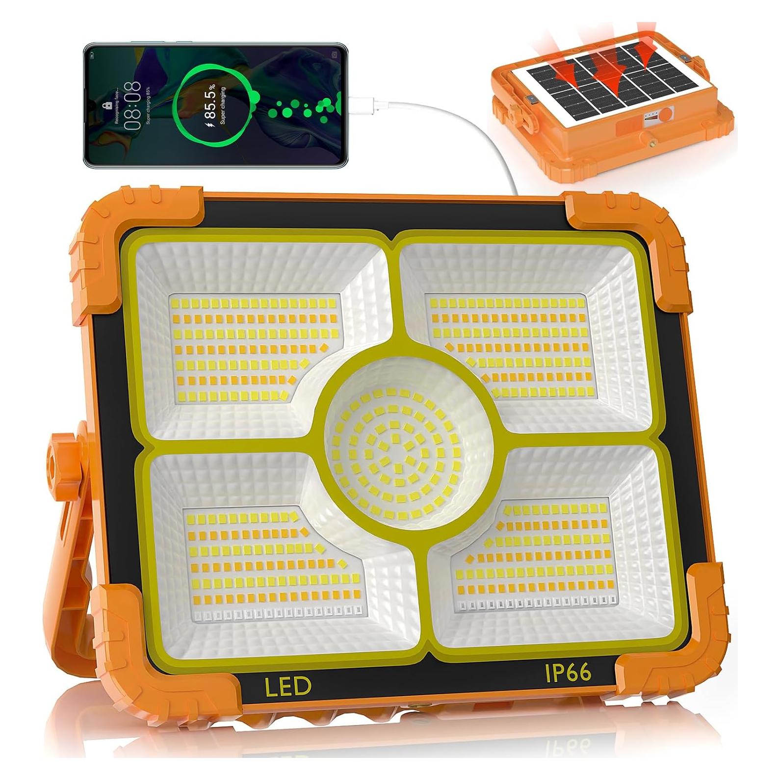Luz de Trabajo Solar LED 100W TECHMUR 10000LM 5 Modos