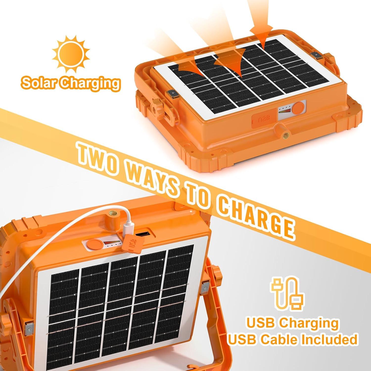 Luz de Trabajo Solar LED 100W TECHMUR 10000LM 5 Modos