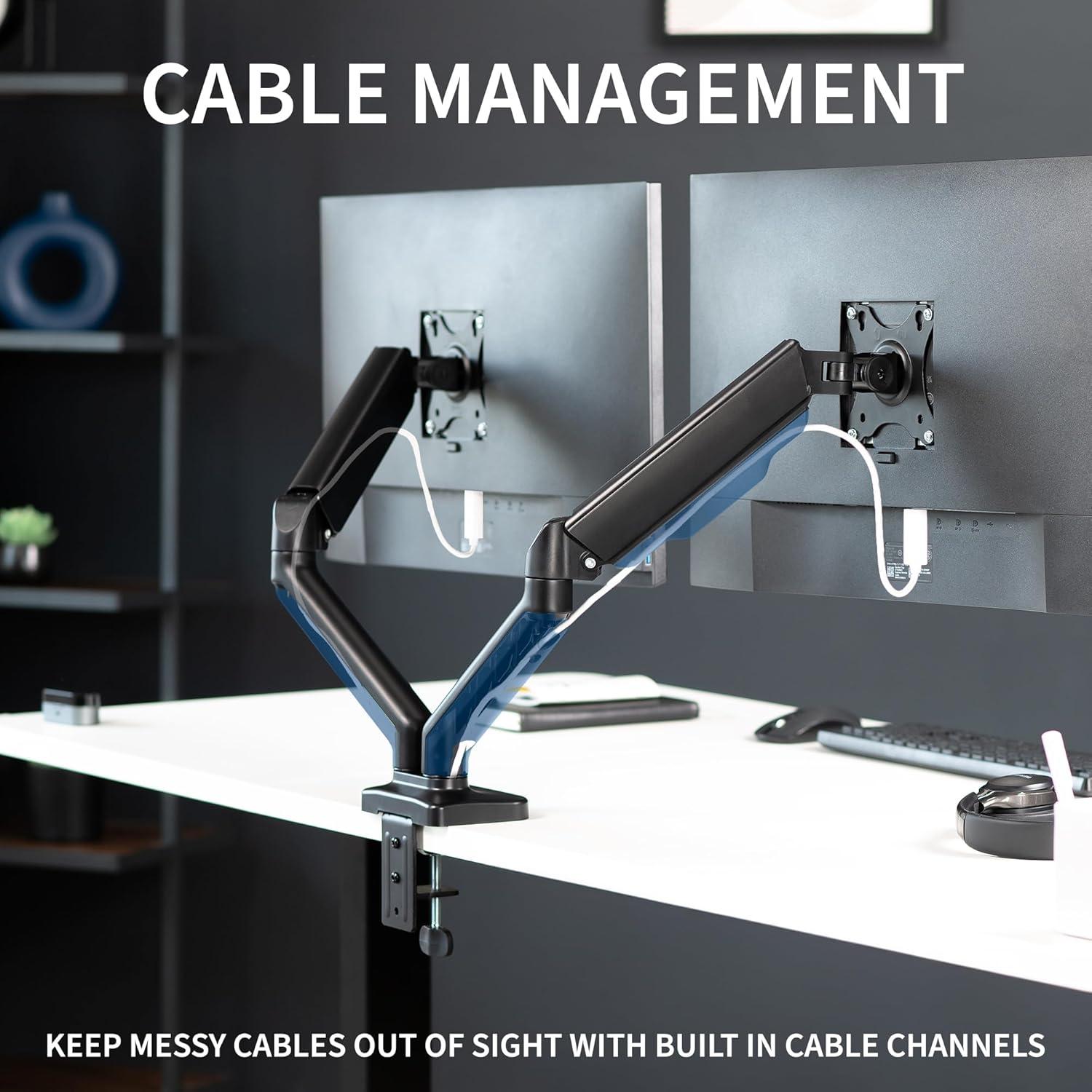 Soporte Doble para Monitor VIVO STAND-V002O hasta 32"