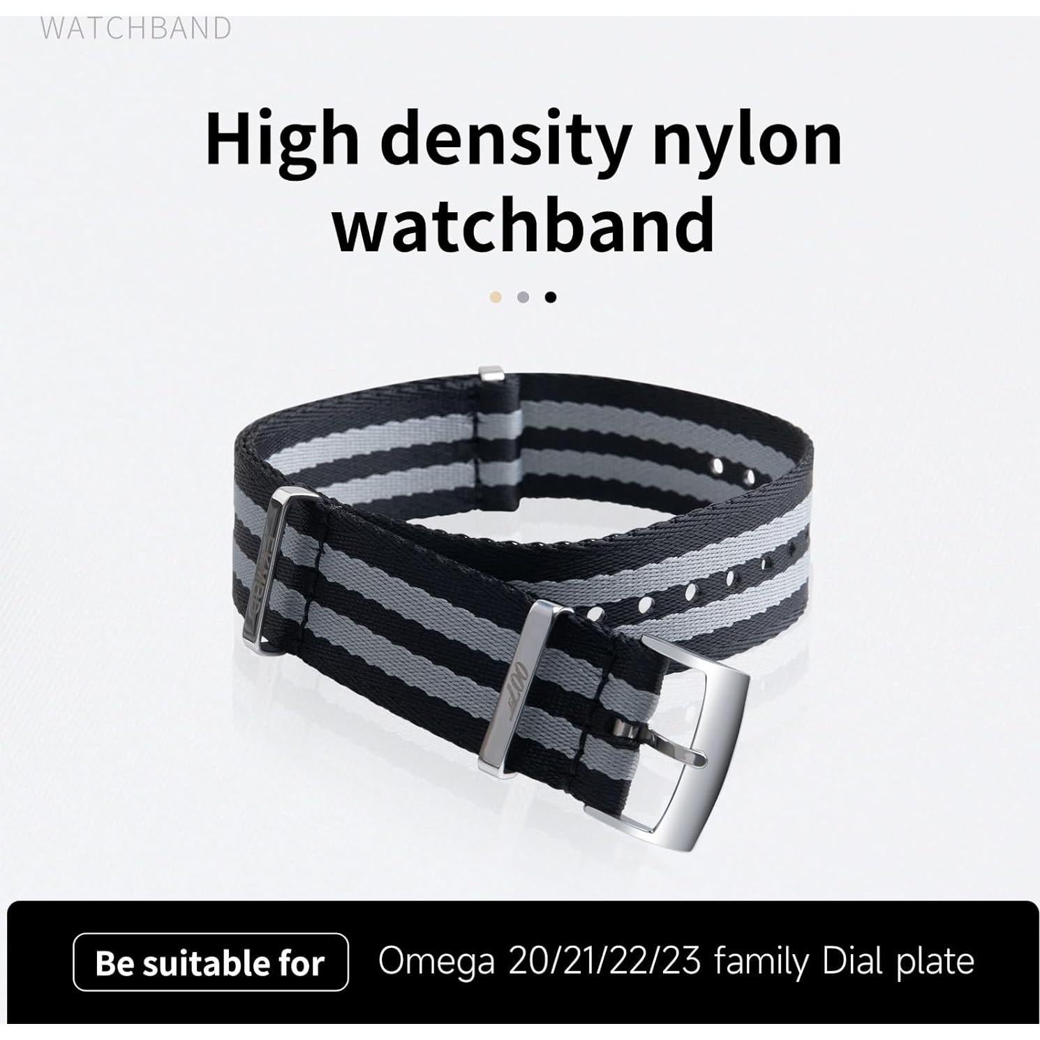 Correa de reloj de nylon 20 mm para Omega Seamaster Speedmaster