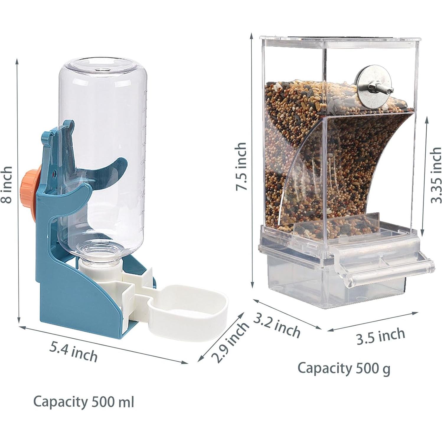 Juego de comedero y dispensador de agua para aves Paxlkuao