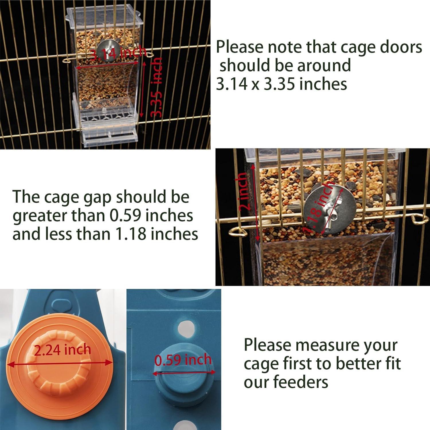 Juego de comedero y dispensador de agua para aves Paxlkuao