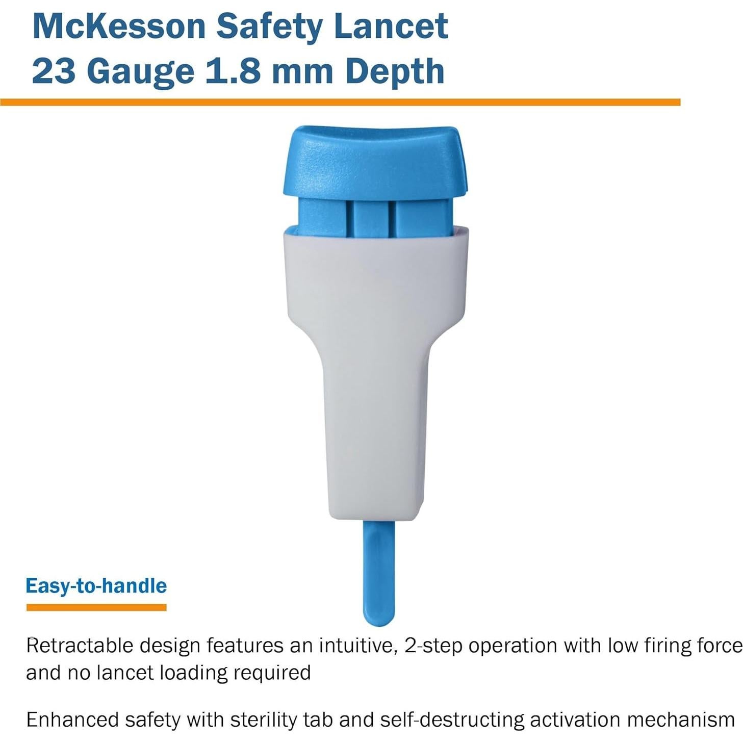 Lancetas McKesson 100 Unidades 23G para Diabetes
