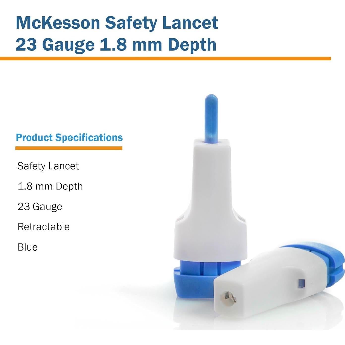 Lancetas McKesson 100 Unidades 23G para Diabetes