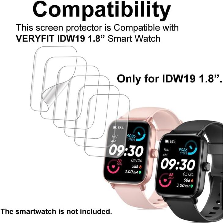 Protector de Pantalla TPU para Reloj IDW19 4.32x3.66cm