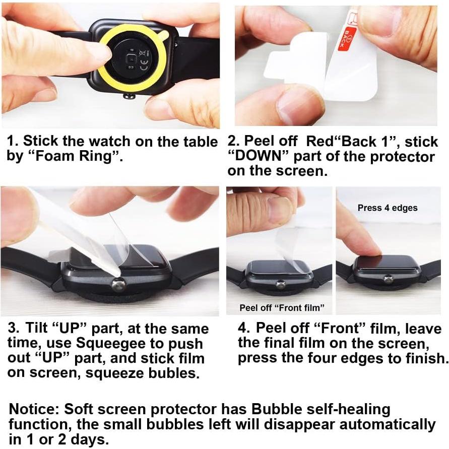 Protector de Pantalla TPU para Reloj IDW19 4.32x3.66cm