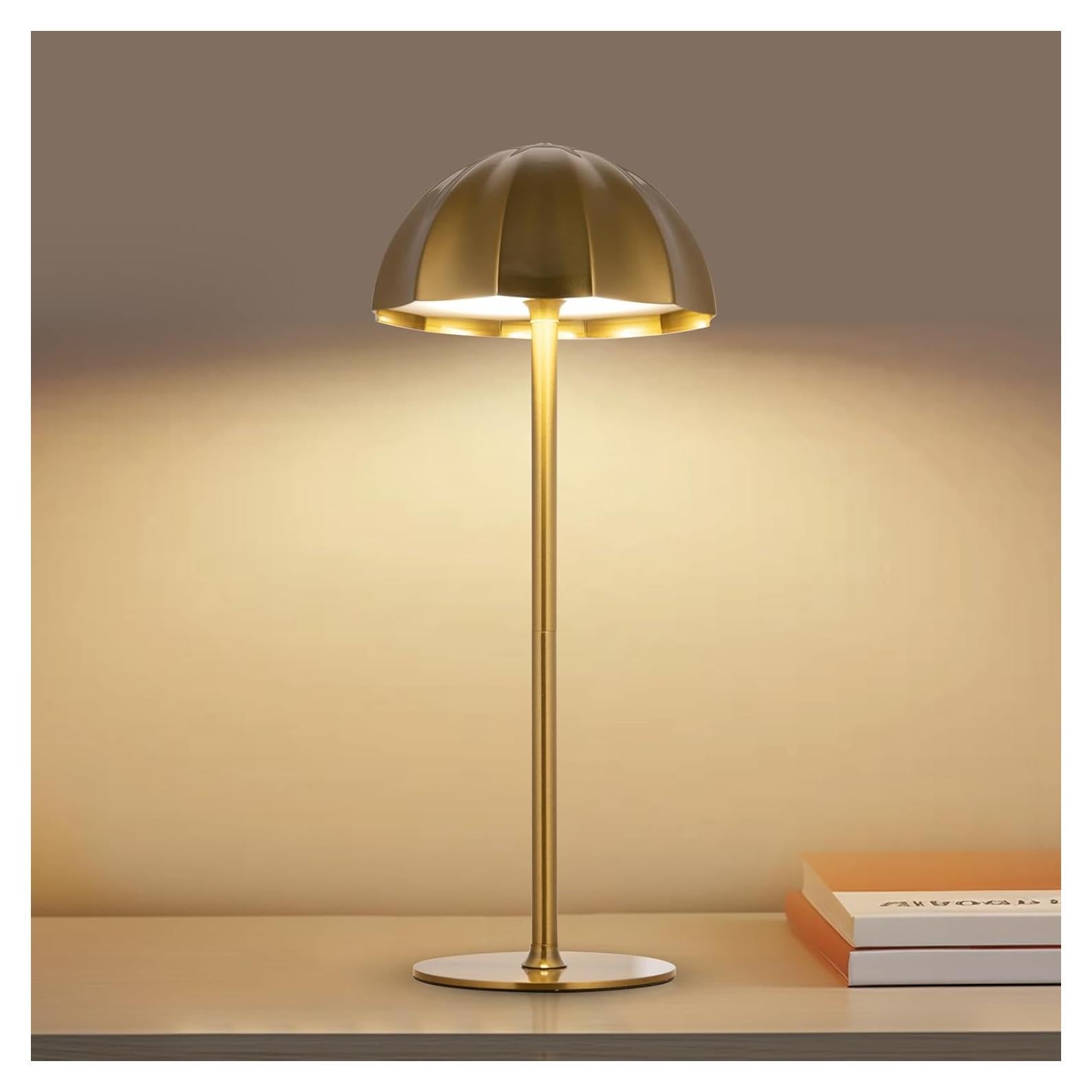 Lámpara de Mesa Recargable Moddeny Dorada 4000mAh IP54
